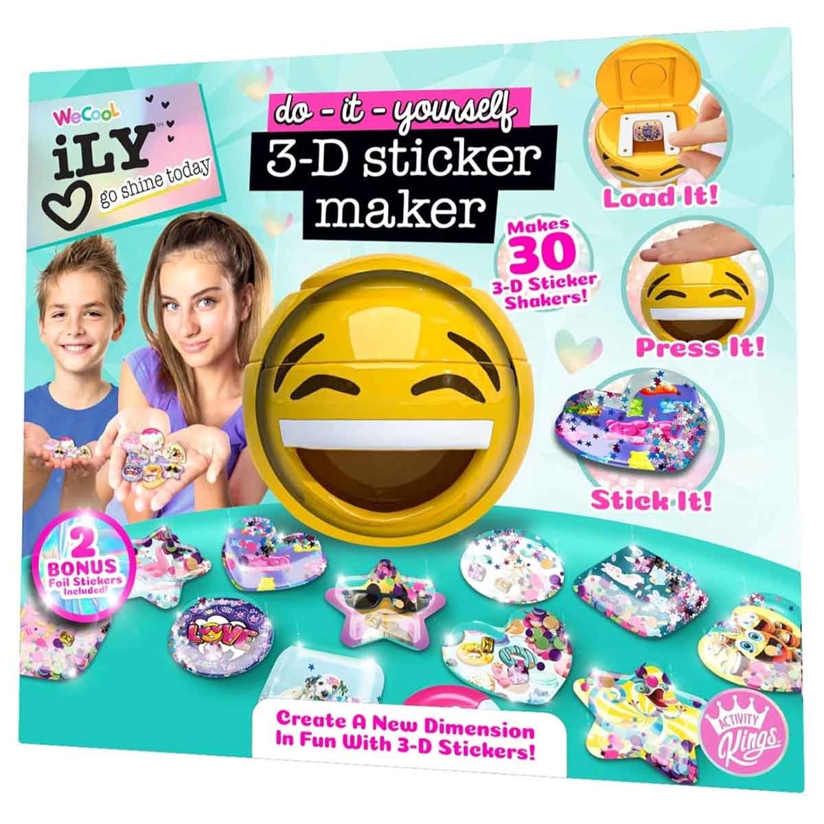 Ily Do-It-Yourself 3D Sticker Maker & 2-In-1 Beauty Set Bundle Girls, 5-7 Years