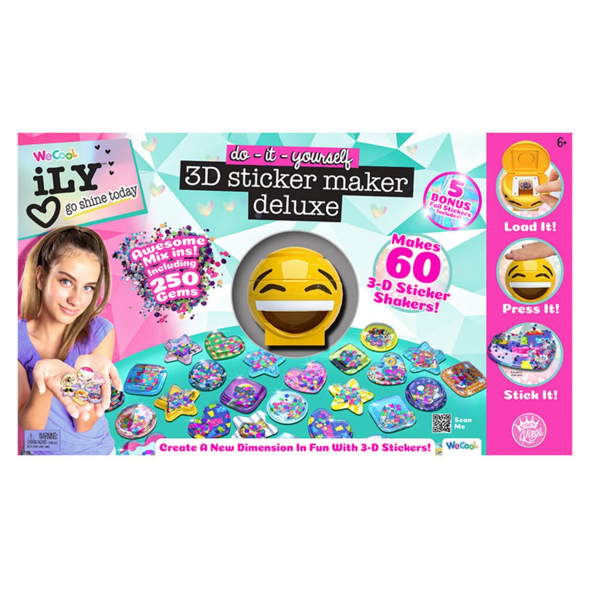 آيلي مجموعة صانع ملصقات ثلاثية الأبعاد ديلوكس DIY للجنسين، 5-7 سنوات