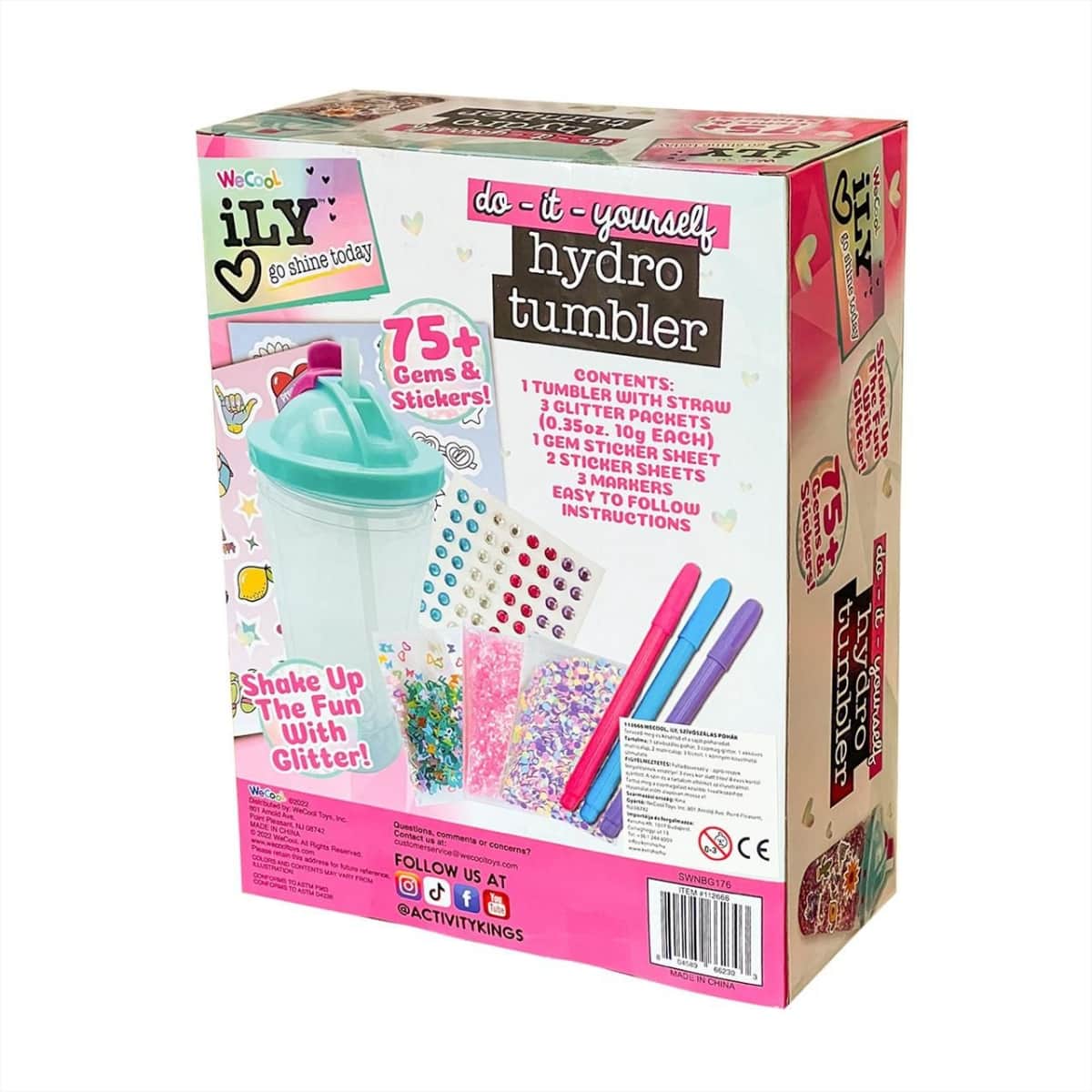 Ily Do-It-Yourself Hydro Tumbler Stickers Kit Unisex, 5-7 Years