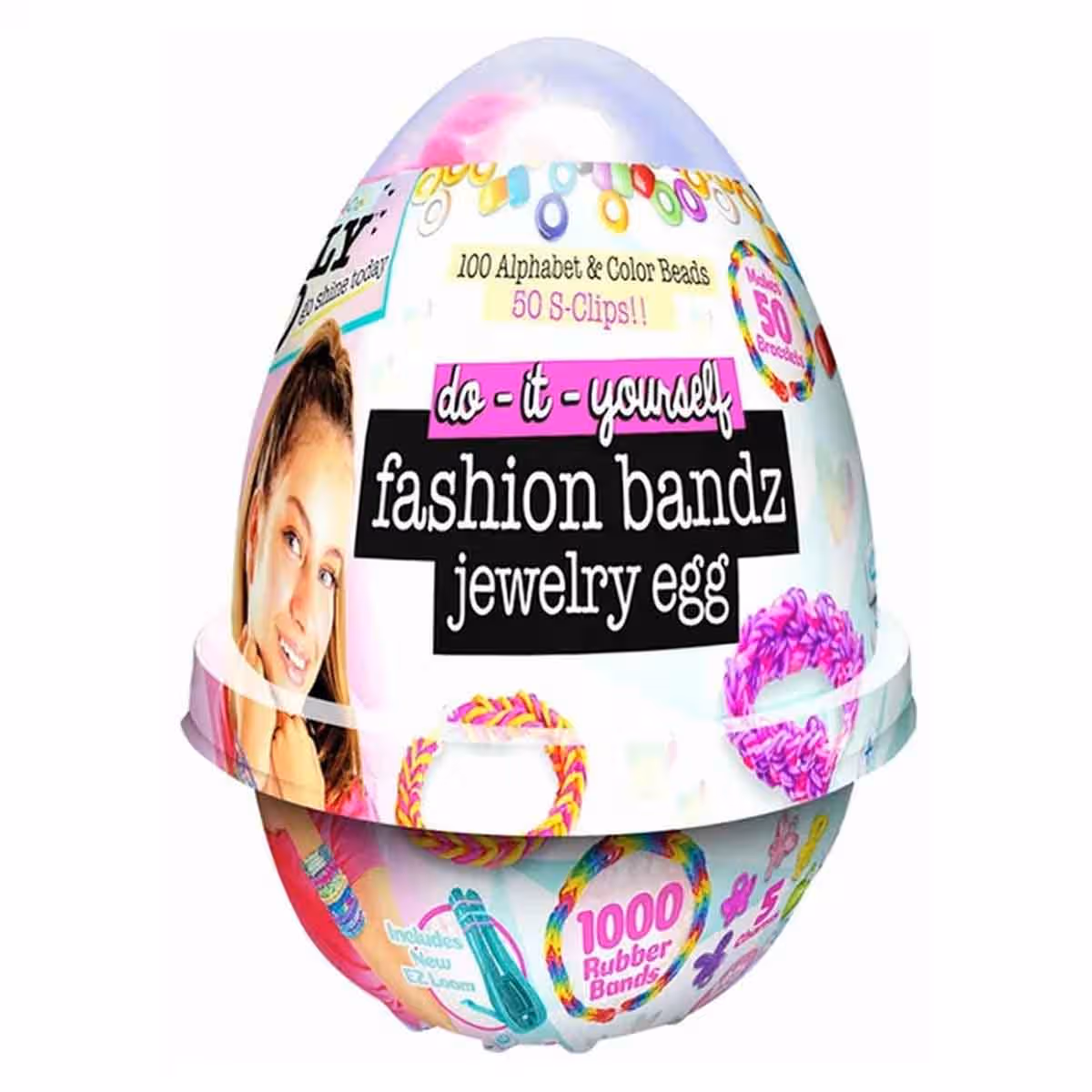 Ily Fashion Bandz Jewelry Egg & Bracelet Making Kit Bundle Pack Girls, 5-7 Years