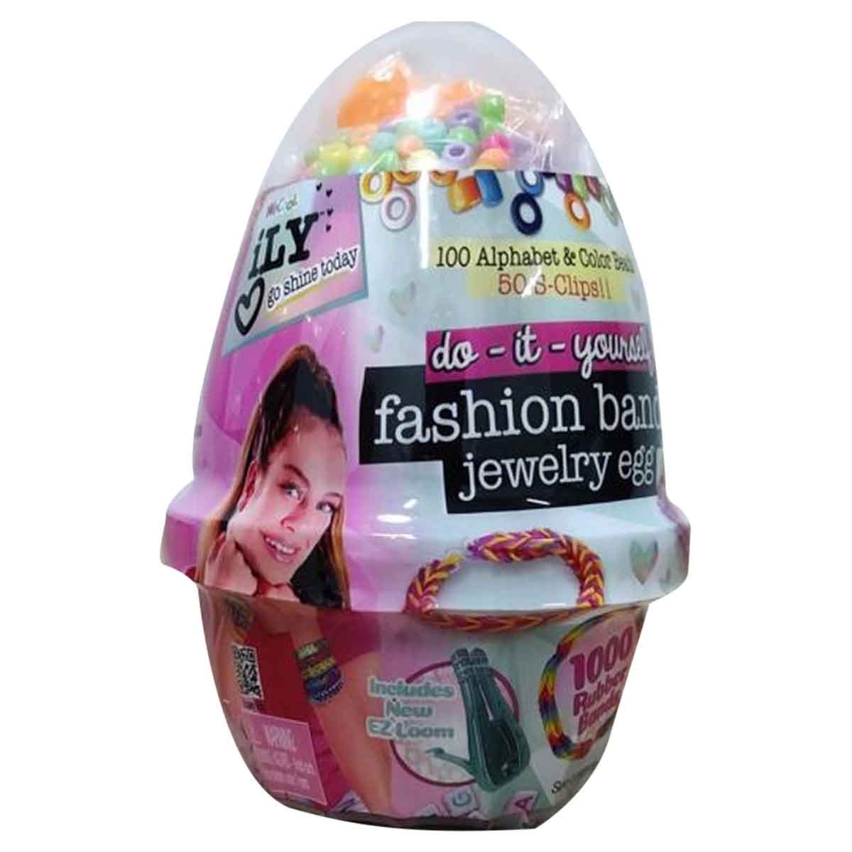 Ily Fashion Bandz Jewelry Egg & Bracelet Making Kit Bundle Pack Girls, 5-7 Years