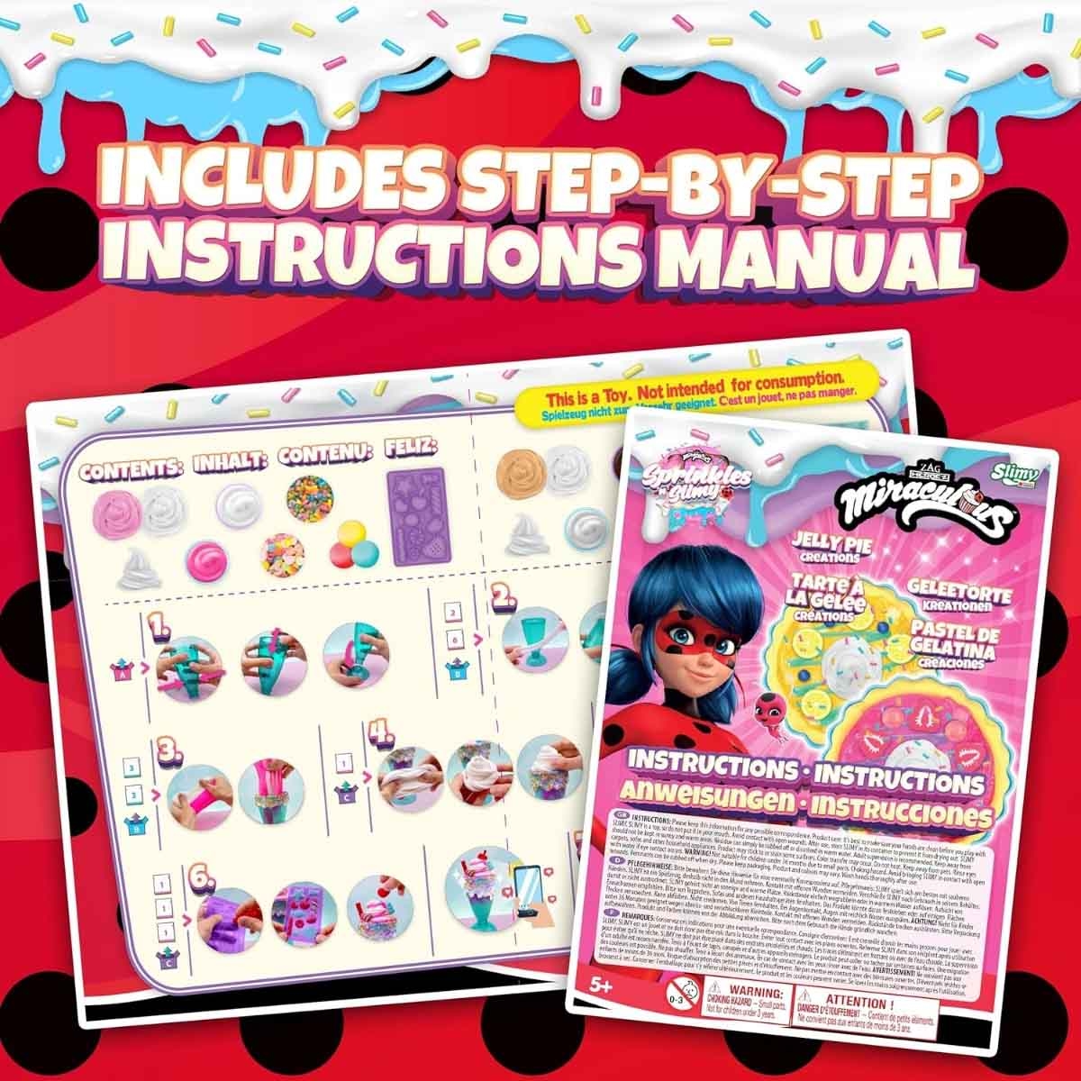 Ily Swirl & Reveal Bracelets & Miraculous Birthday Cake Slime Kit Bundle Pack Girls, 5-7 Years