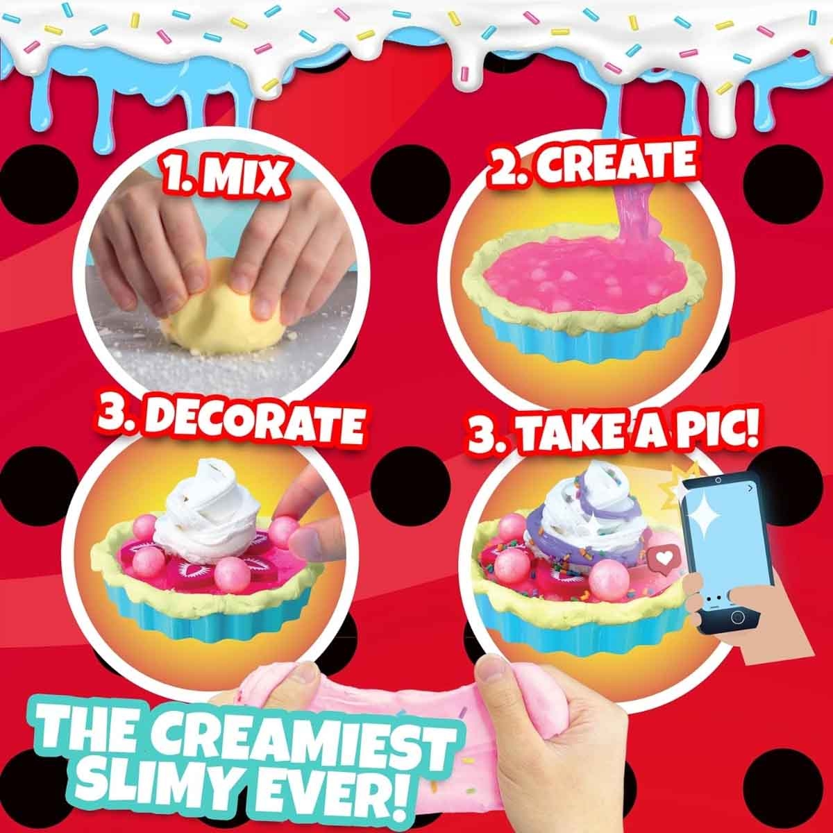 Ily Swirl & Reveal Bracelets & Miraculous Birthday Cake Slime Kit Bundle Pack Girls, 5-7 Years