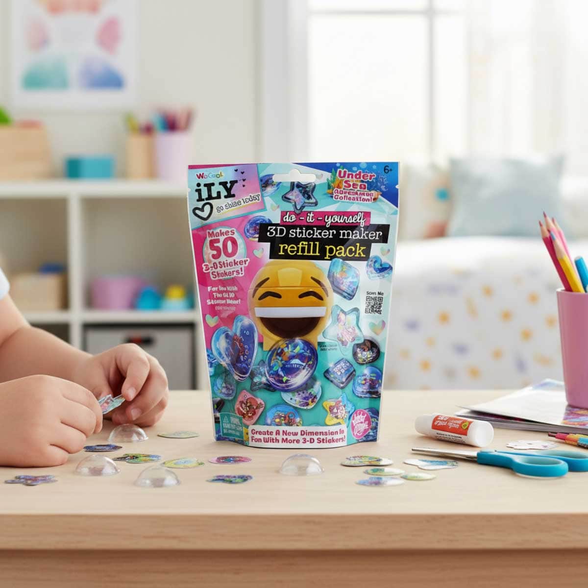 ILY Undersea Adventure 3D Sticker Maker Refill Pack Unisex, 5-7 Years