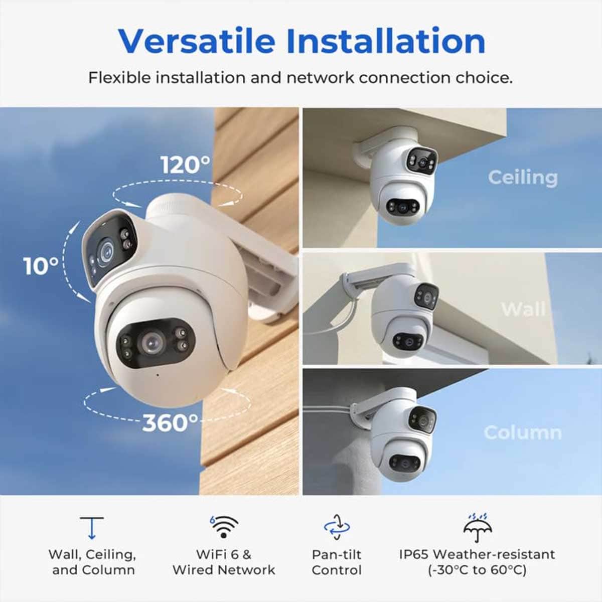 Imilab White EC6-Dual 2K+2K Outdoor Security Camera