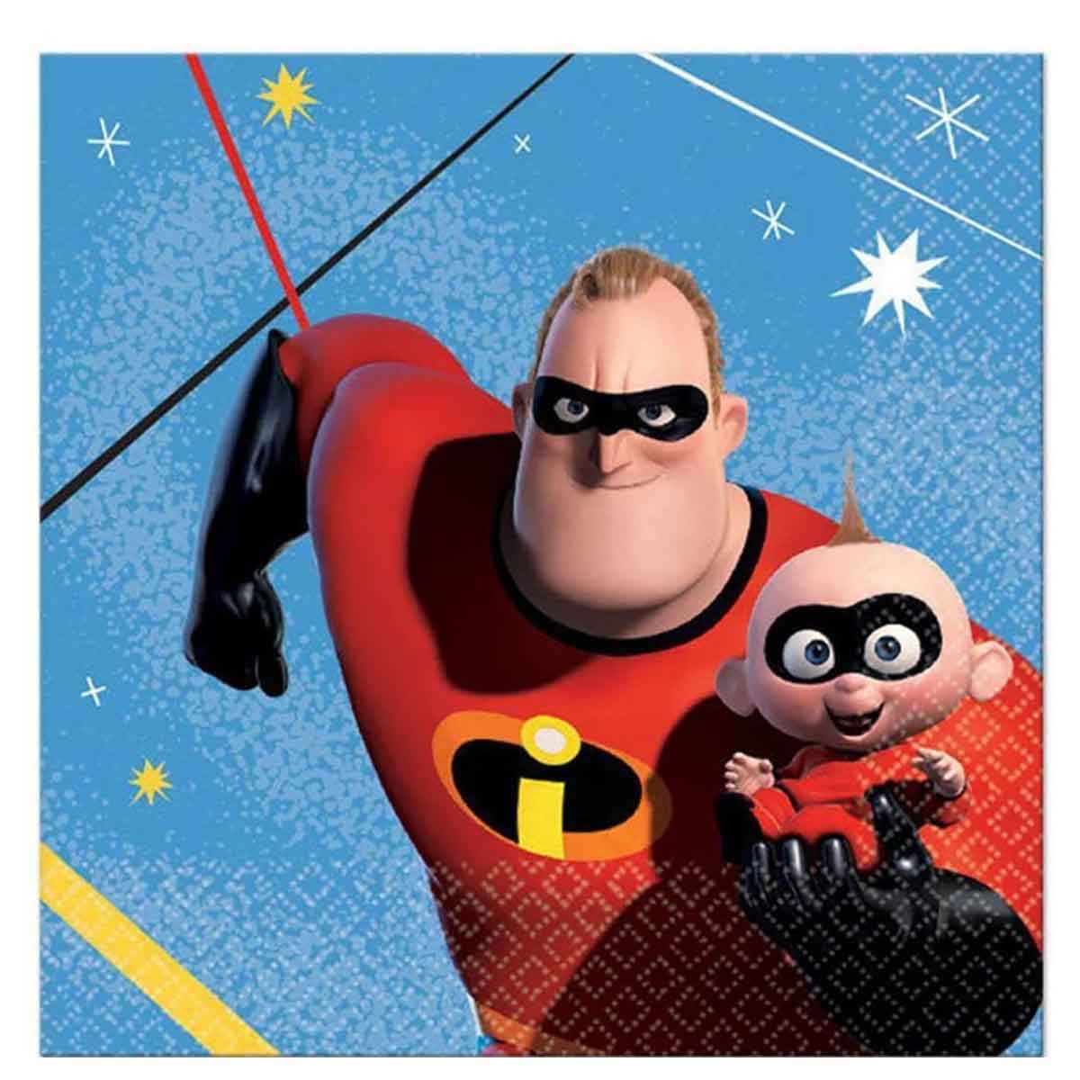 Disney Incredibles 2 16-Piece Beverage Napkin Set