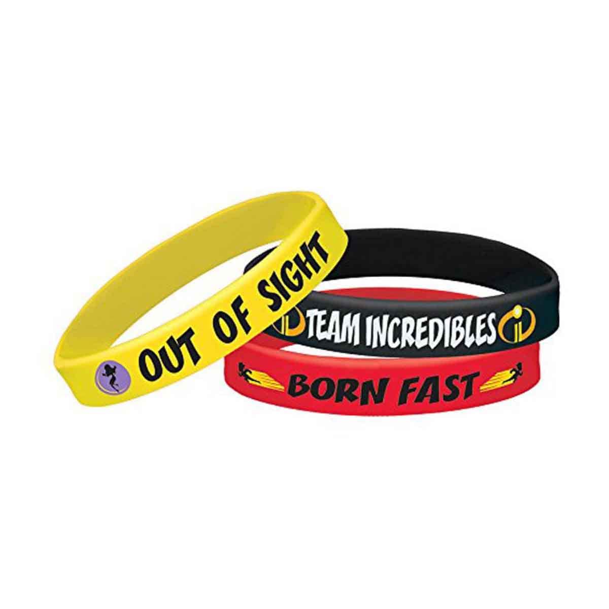 Disney Incredibles 2 4-Piece Rubber Bracelet Value Pack