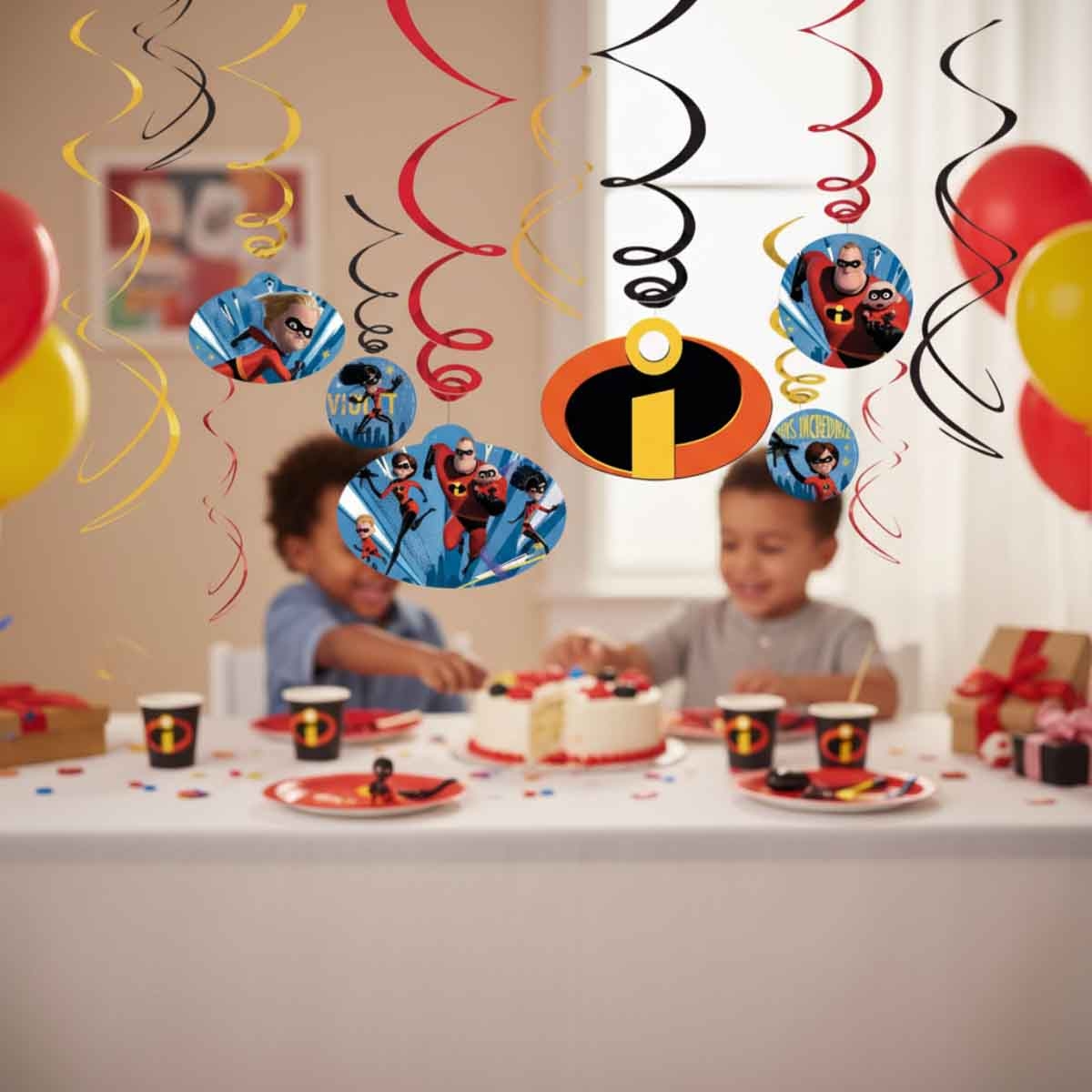 Disney Incredibles 2 12-Piece Swirl Decoration Value Pack