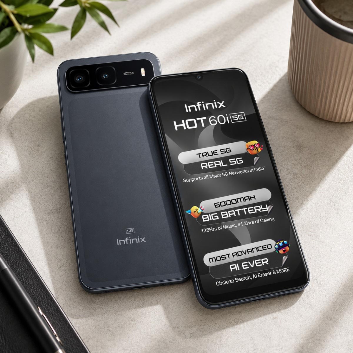إنفينيكس Hot 60i جوال بتقنية 5G بنظام أندرويد