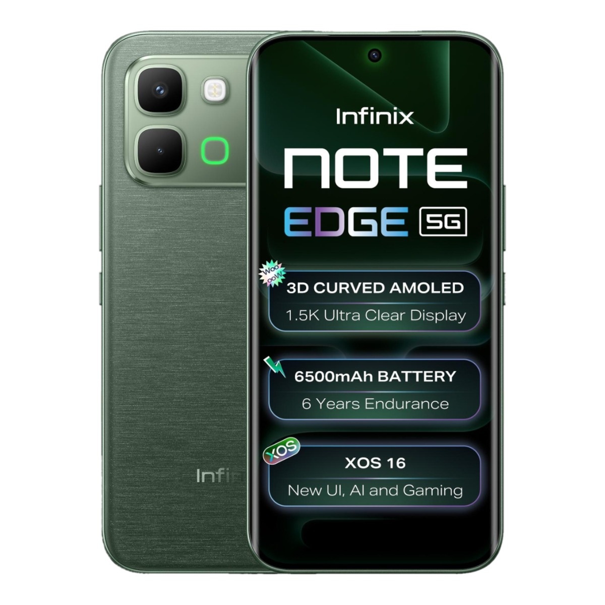 إنفينيكس Note Edge جوال بتقنية 5G بنظام أندرويد مع باقة ساعة H4 الذكية