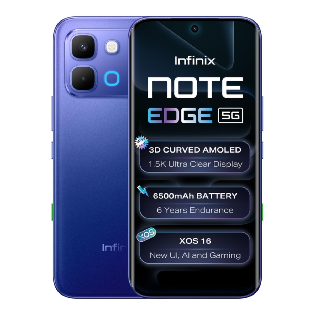 إنفينيكس Note Edge جوال بتقنية 5G بنظام أندرويد مع باقة ساعة H4 الذكية