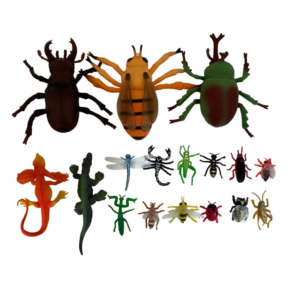 Jia Zhu 21-Piece Insect Figure Set Unisex, 3-4 Years