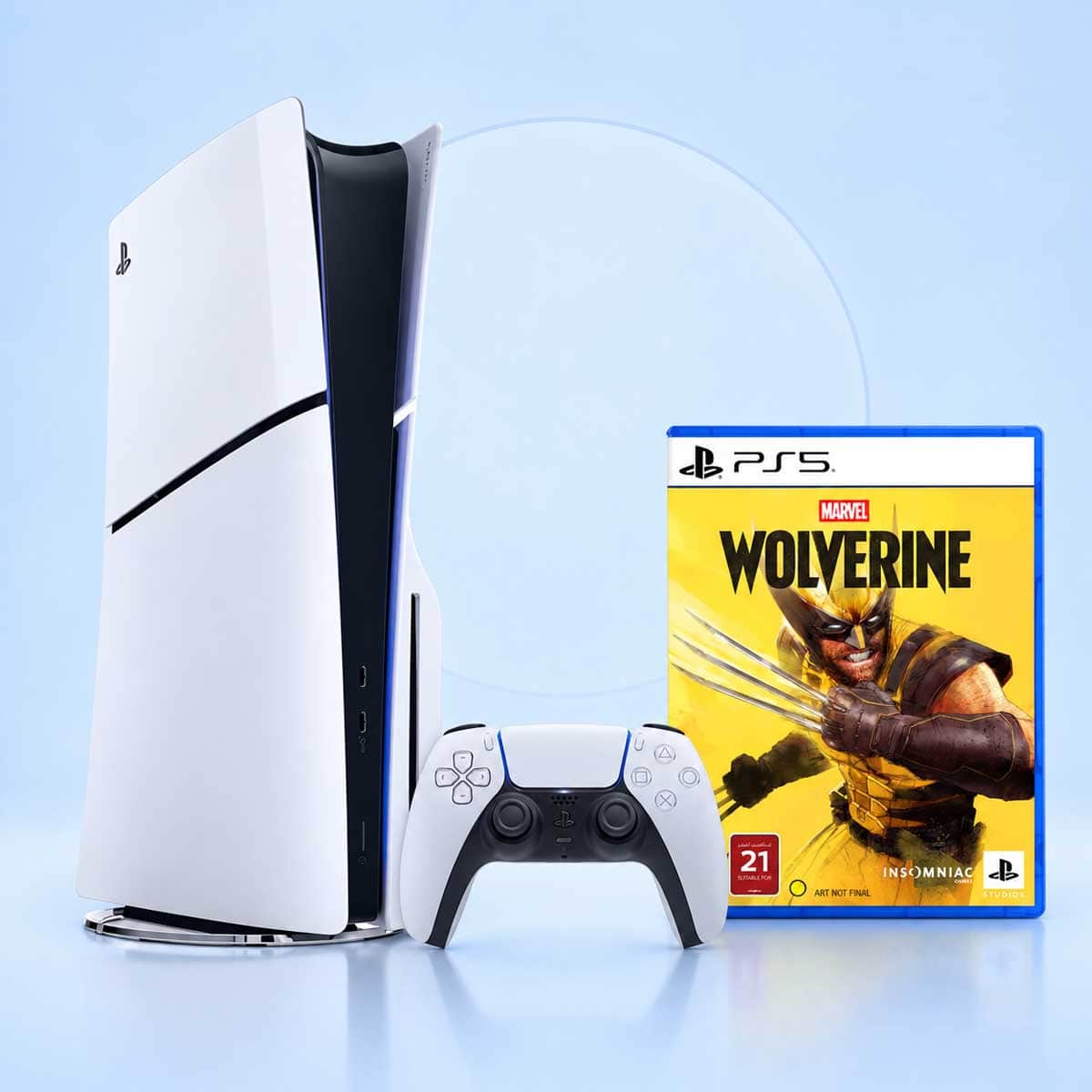 Sony PS5 Blu-Ray Disc 1TB - Official KSA Version + Insomniac Games Marvel Wolverine Video Game Bundle