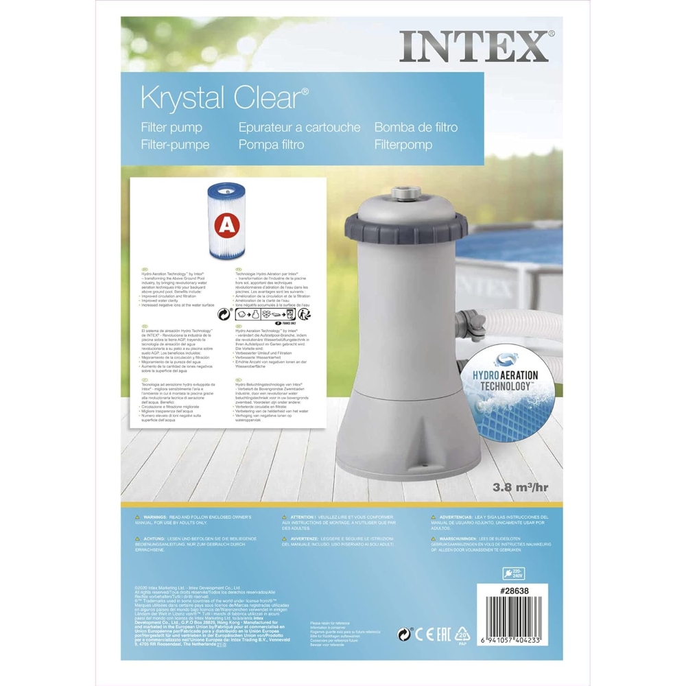 Intex 1000 Gallons Cartridge Filter Pump Unisex