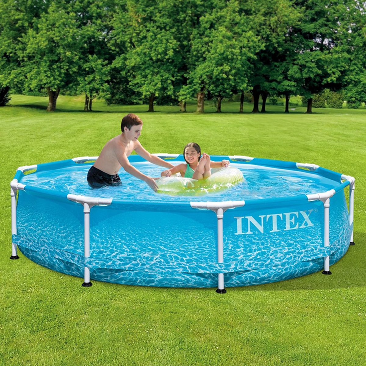 Intex 120" Beachside Metal Frame Above Ground Pool Unisex, 5-7 Years