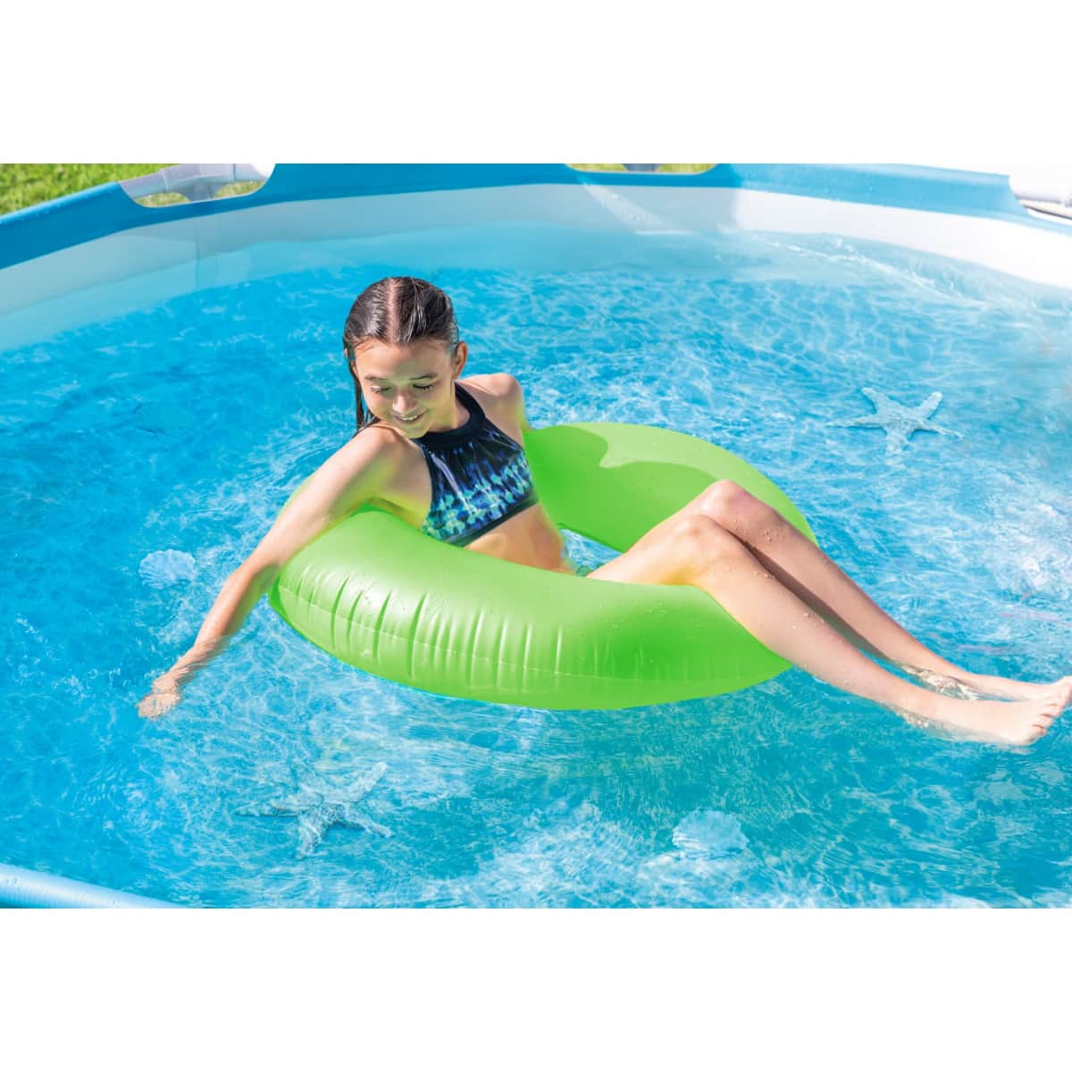 Intex 120" Beachside Metal Frame Above Ground Pool, 4485 Ltr, 4 Persons 5-7 Years