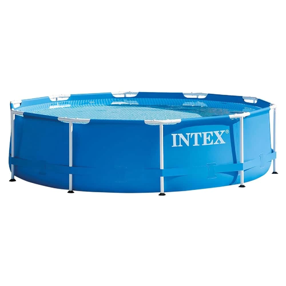 Intex 120" Round Metal Frame Pool, 4485 Ltr, 3 Persons Pump Included, 5-7 Years