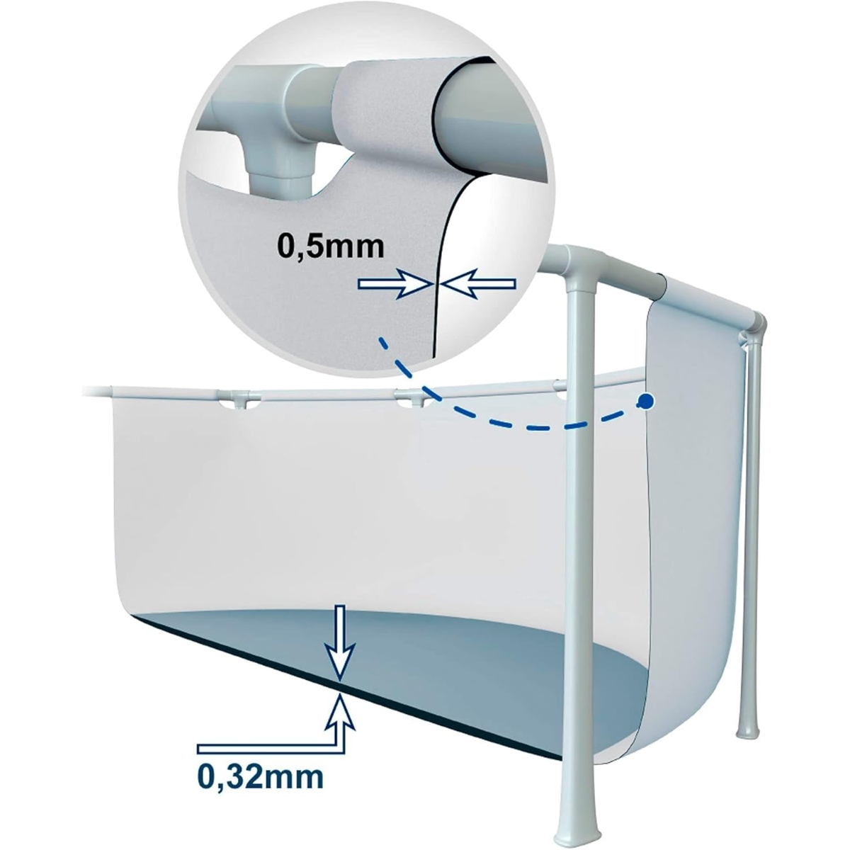 إنتكس مجموعة مسبح فاخر بإطار بريزم بحجم 120 × 30 إنش للجنسين، من عمر 5 إلى 7 سنوات
