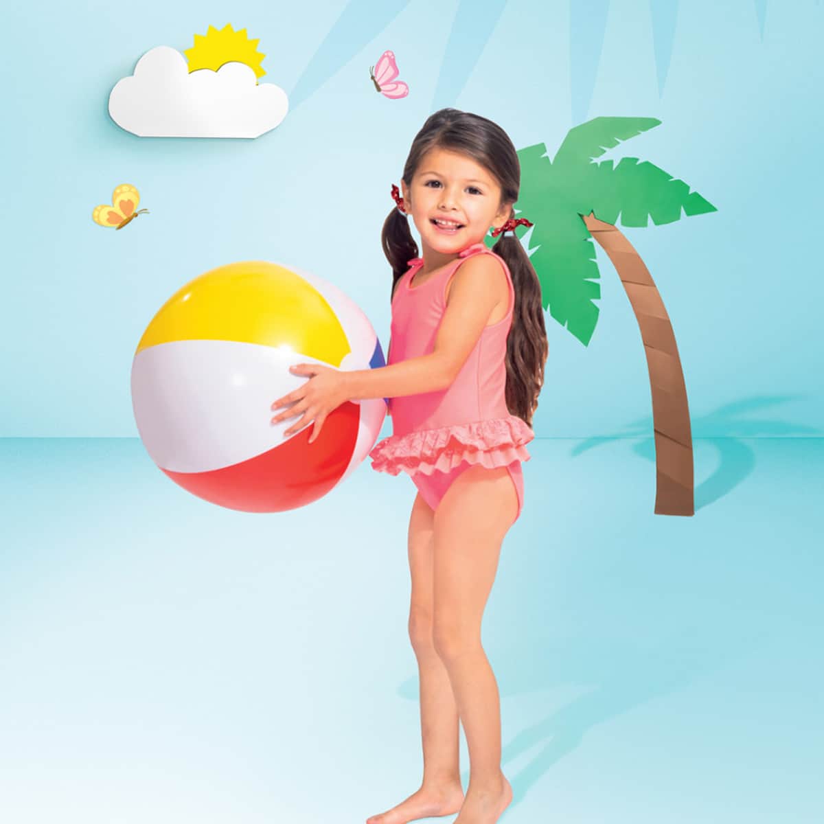 Intex 20" Glossy Panel Beach Ball Unisex, 3-4 Years