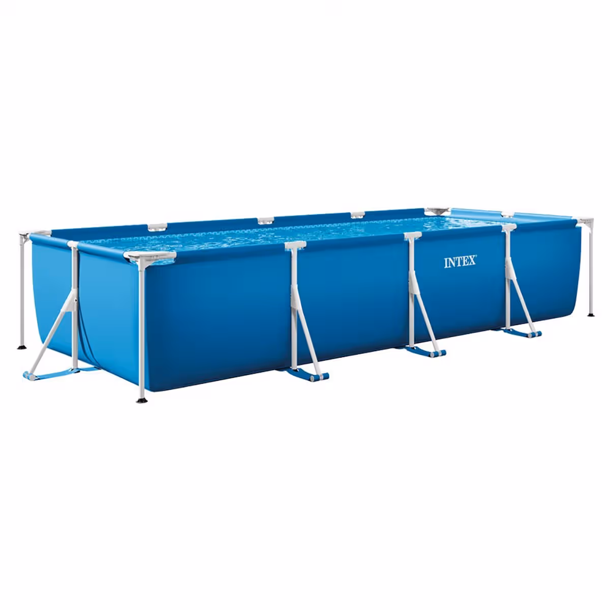 Intex 28274 Rectangular Frame Pool Set, 7127 Ltr, 4-5 Persons Pump Included, 5-7 Years
