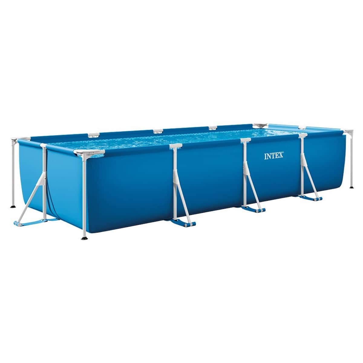 Intex 28274 Rectangular Frame Pool Set, 7127 Ltr, 4-5 Persons Pump Included, 5-7 Years