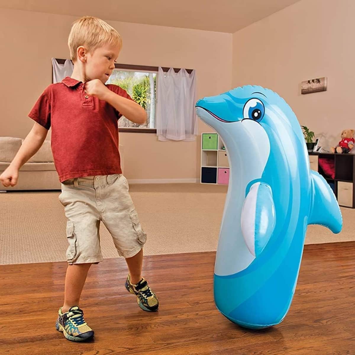 Intex 3D Inflatable Assorted Bop Bag with Sand Base Unisex, 3-4 Years