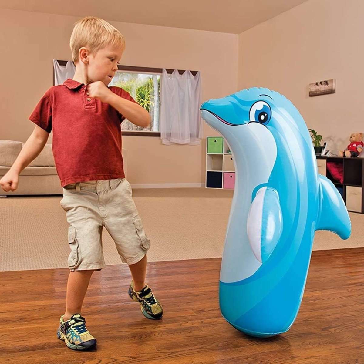 Intex 3D Inflatable Assorted Bop Bag with Sand Base Unisex, 3-4 Years