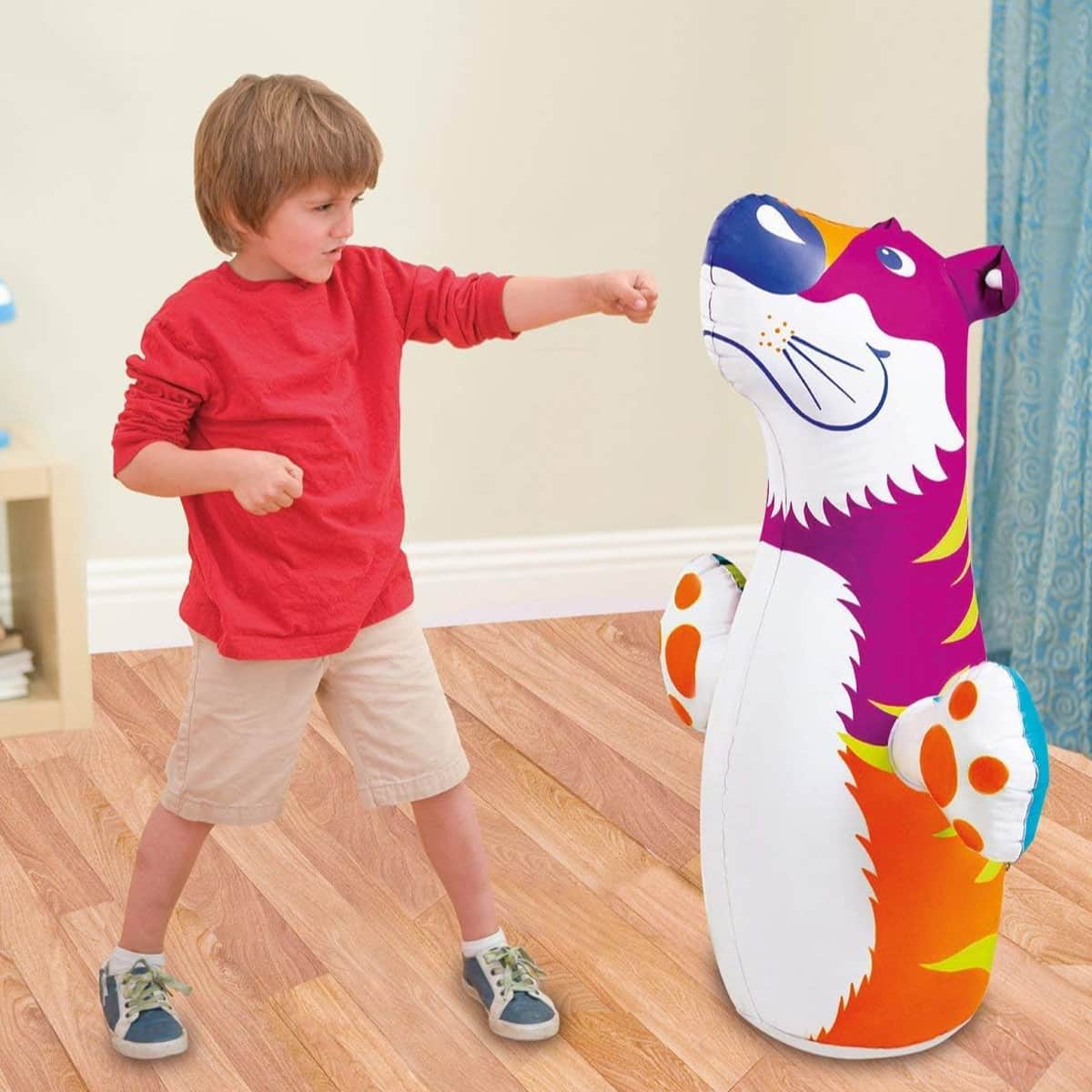 Intex 3D Inflatable Assorted Bop Bag with Sand Base Unisex, 3-4 Years
