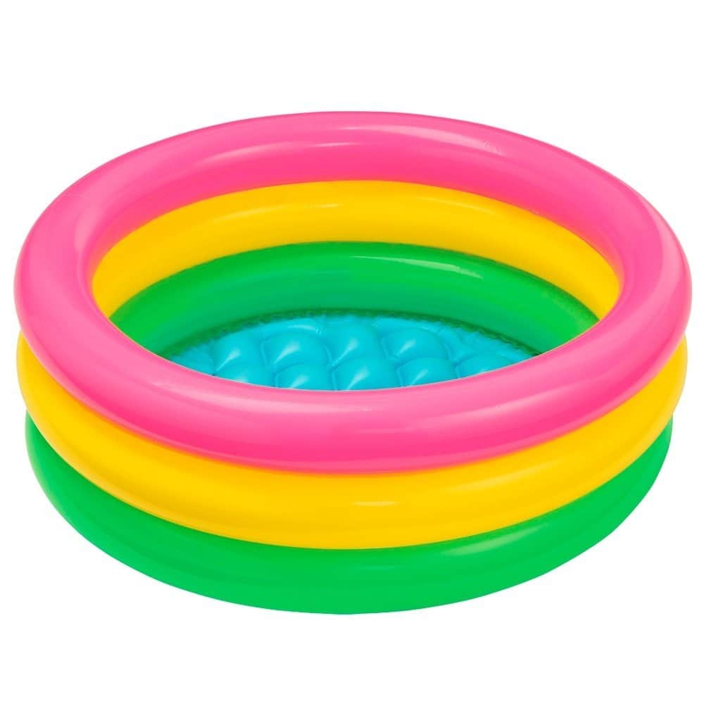 Intex 57107 Sunset Glow Baby Pool, 28 Ltr, 1 Person, 3-4 Years