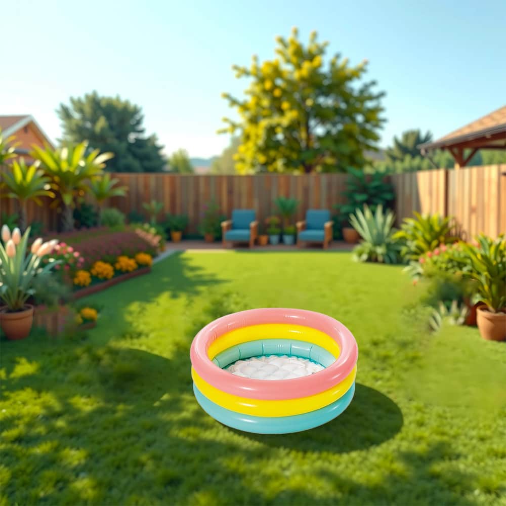 Intex 57107 Sunset Glow Baby Pool, 28 Ltr, 1 Person, 3-4 Years