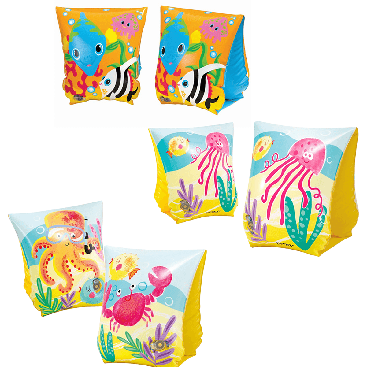 Intex Assorted Aqua Swim Arm Bands Unisex, 3-4 Years, Pack of 2