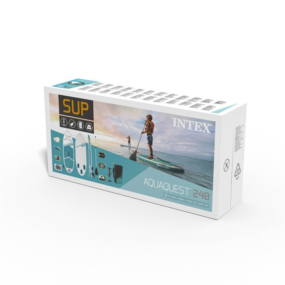 Intex Aquaquest 240 Youth SUP Equipment Set Unisex, 8-10 Years