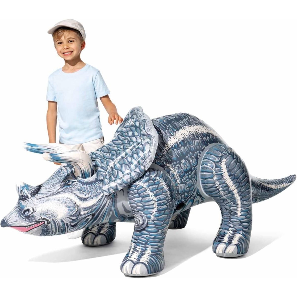 إنتكس مجسمات لعب ديناصورات جراسيك متنوعة برونتوسوروس وترايسيراتوبس، للجنسين، من عمر 3 إلى 4 سنوات