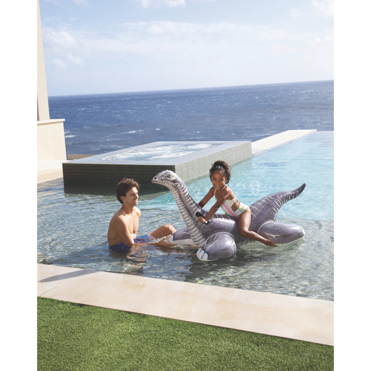 Intex Brontosaurus Ride-On Inflatable Pool Float Unisex, 3-4 Years