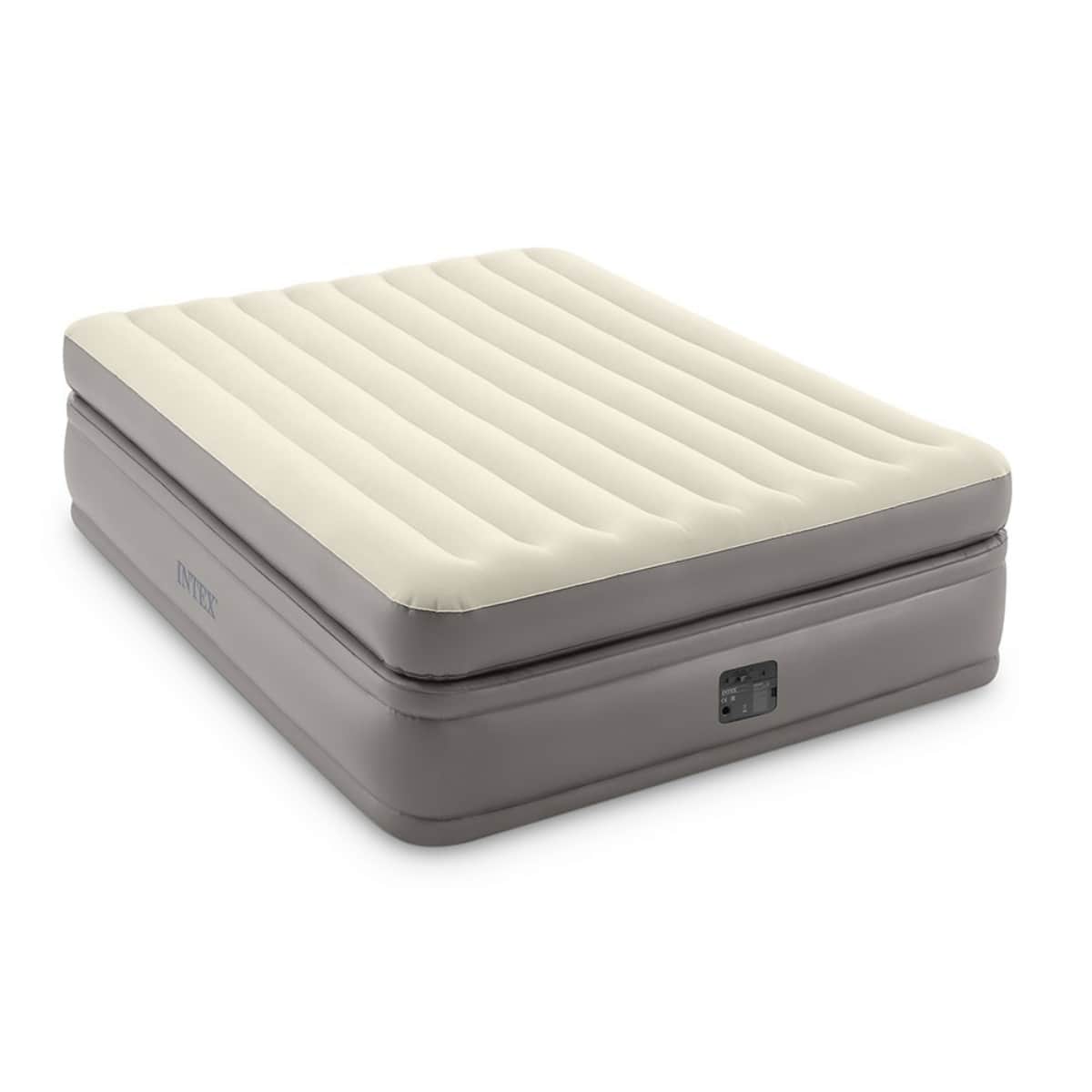 Intex Built-in-Pump Queen Comfort Elevated Airbed with Fiber-Tech Unisex, 13+ Years