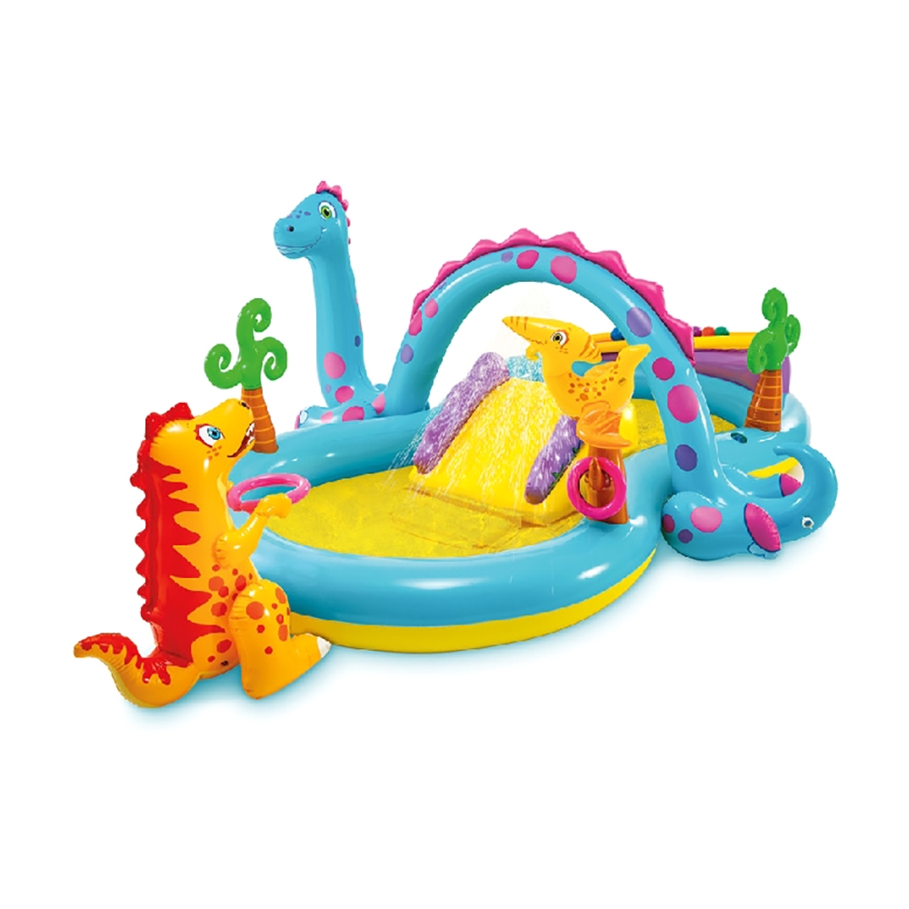 Intex Dinoland Inflatable Play Center with Slide Unisex, 3-4 Years