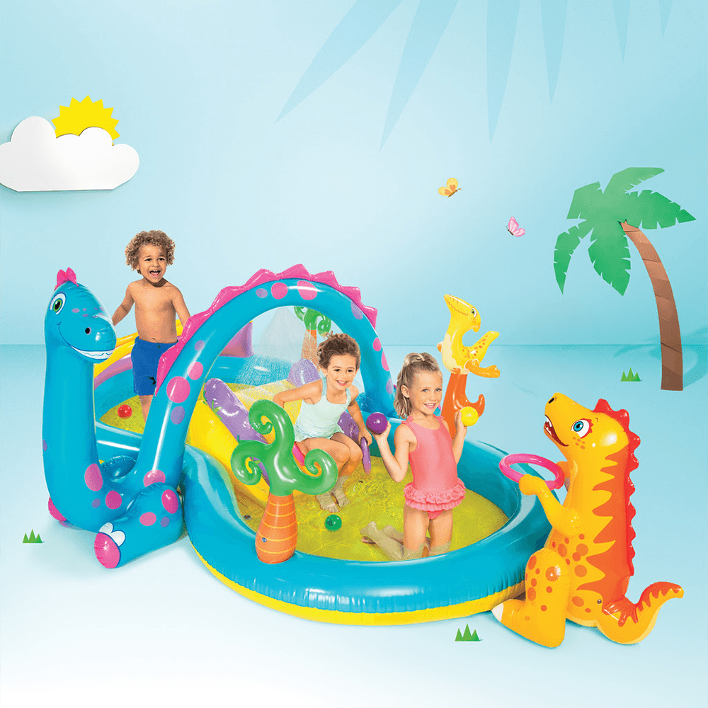 Intex Dinoland Inflatable Play Center with Slide Unisex, 3-4 Years