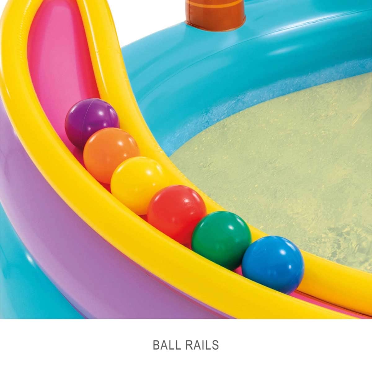 Intex Dinoland Inflatable Play Center with Small Round Fun Balls & Electric Pump Bundle Unisex, 3-4 Years