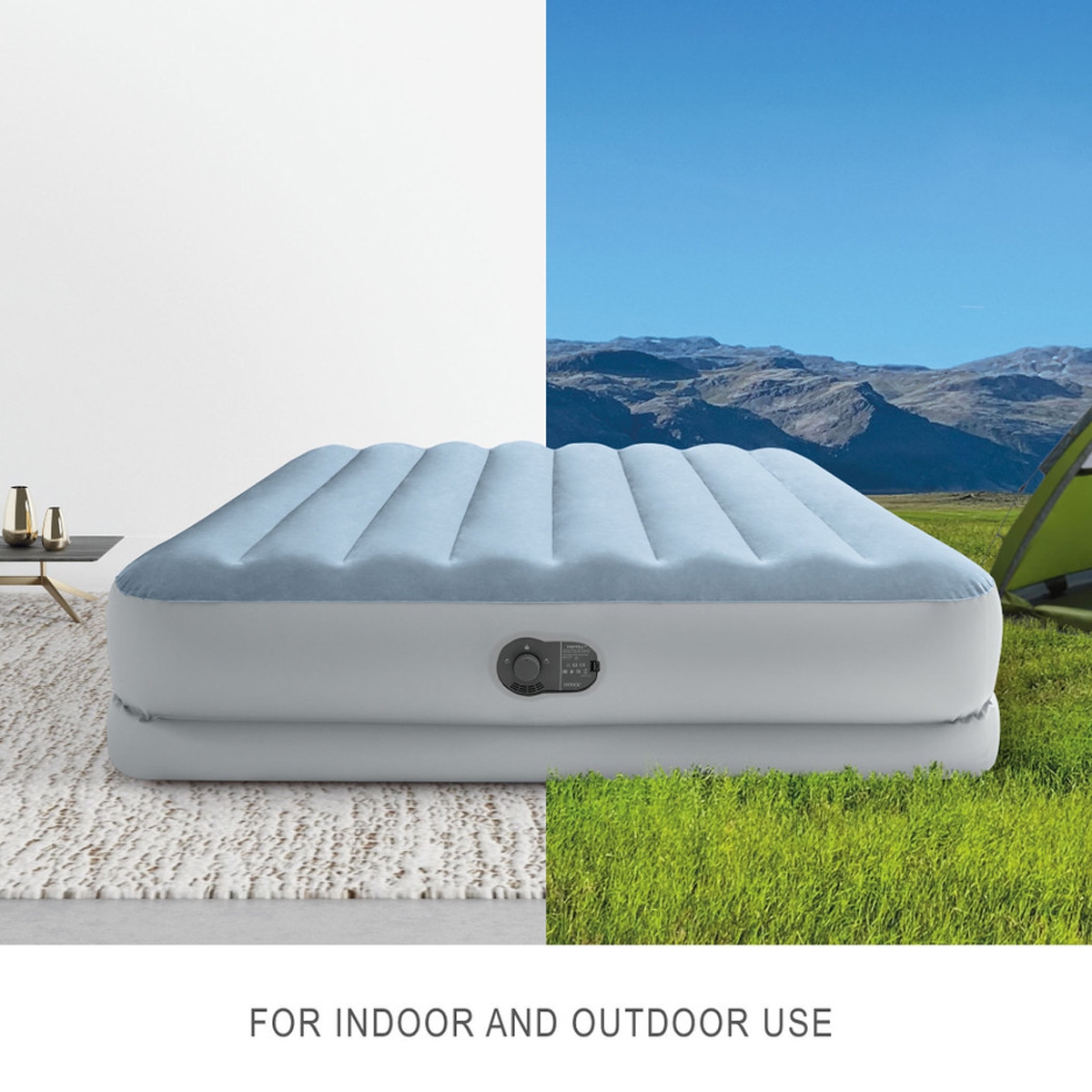 انتكس مرتبة هوائية متوسطة الارتفاع بتقنية فايبرتك ومضخة USB للجنسين