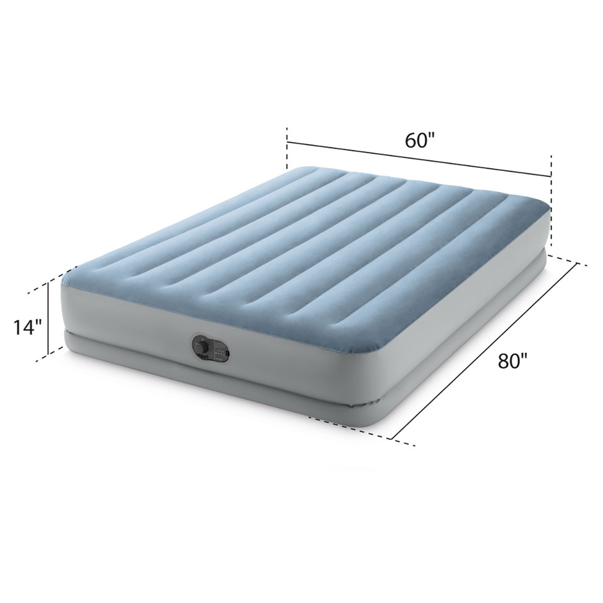 انتكس مرتبة هوائية متوسطة الارتفاع بتقنية فايبرتك ومضخة USB للجنسين