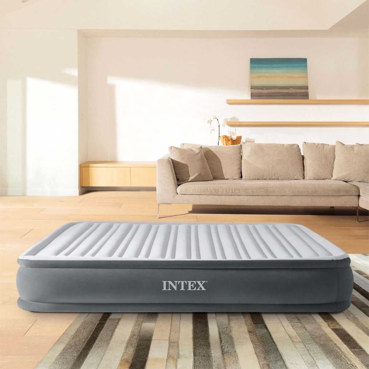 Intex Dura-Beam Plus Mid-Rise Air Mattress Unisex