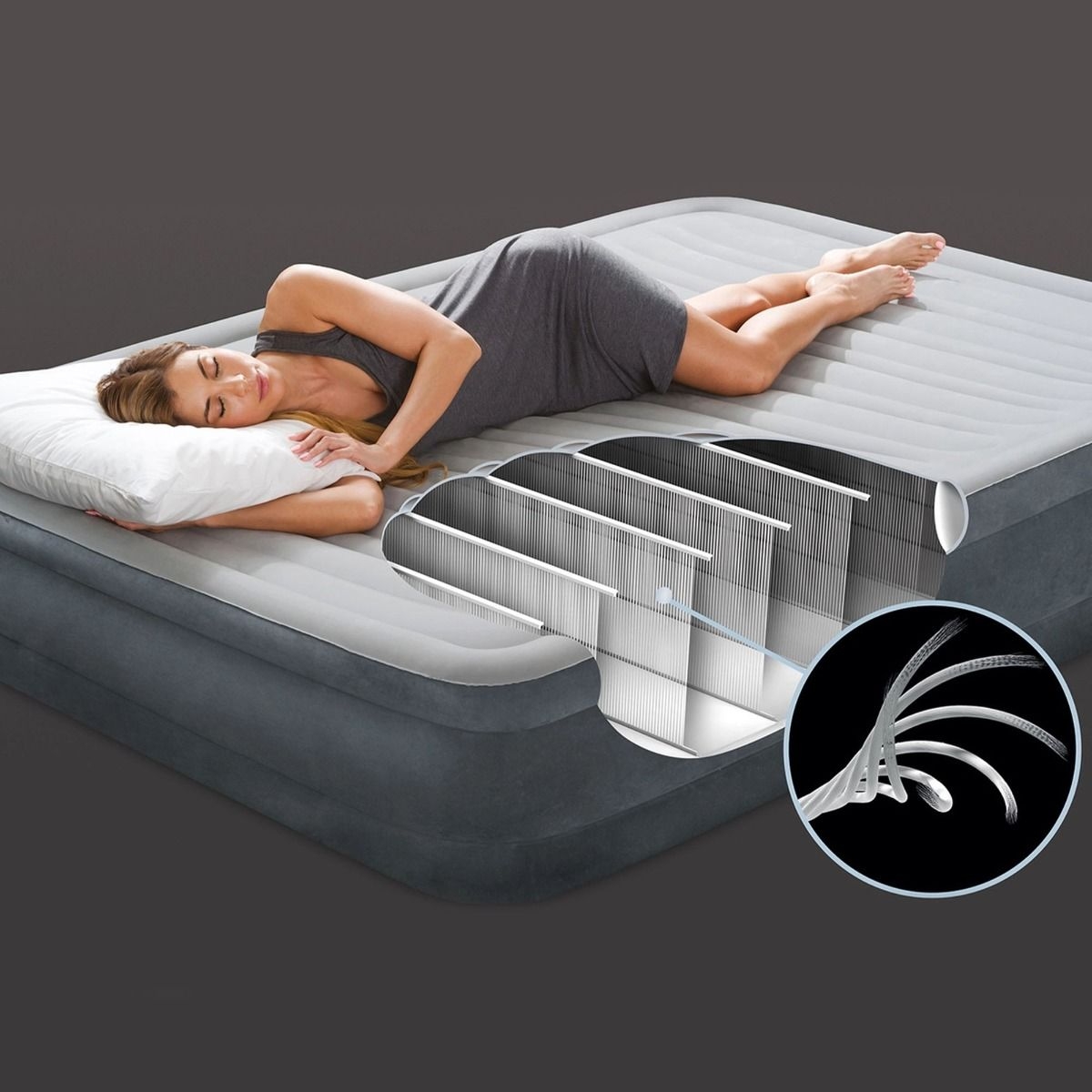 Intex Dura-Beam Plus Mid-Rise Air Mattress Unisex