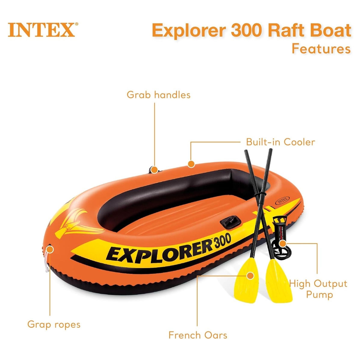 إنتكس مجموعة قارب إكسبلورر 300 للجنسين، 5-7 سنوات