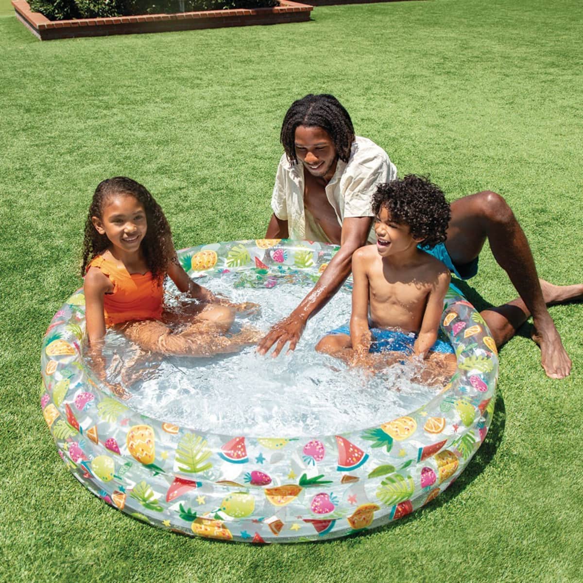 Intex Pineapple Splash Pool, 248 Ltr, 2 Persons, 3-4 Years