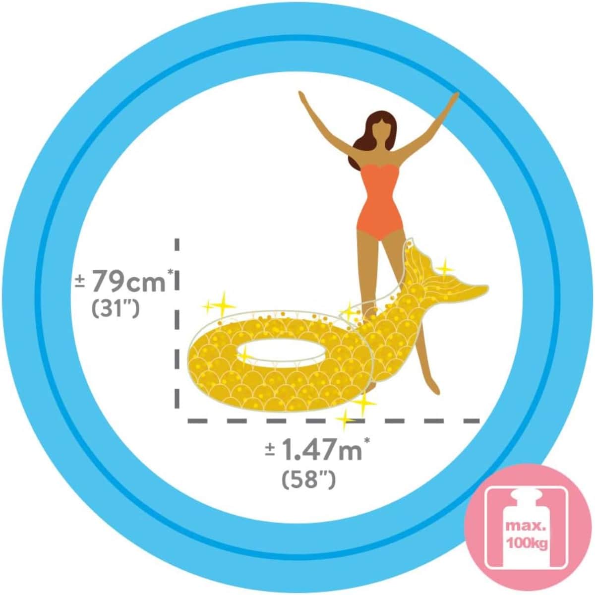 Intex Glitter Mermaid Tube Unisex