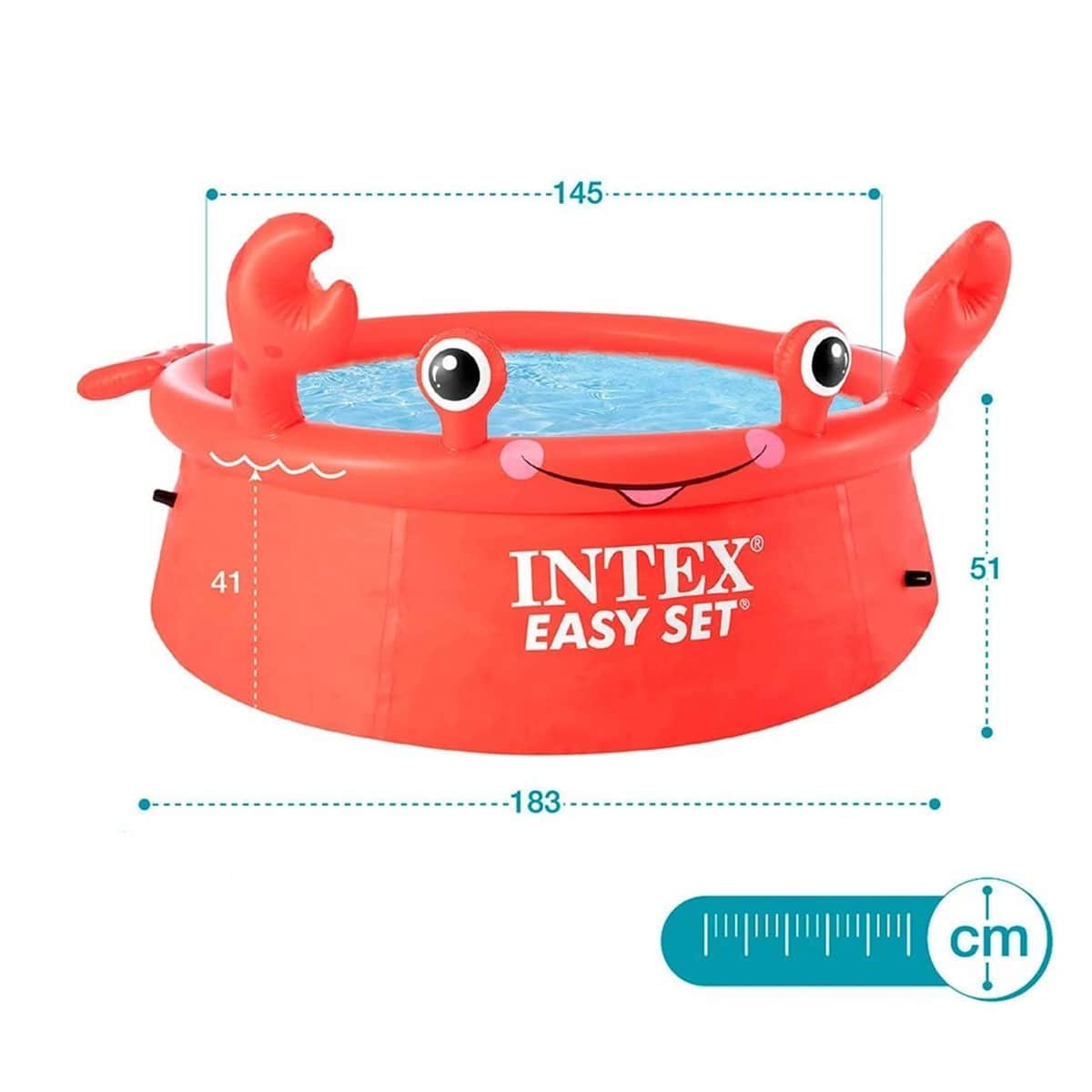 Intex Happy Crab Easy Set Pool, 880 Ltr, 3-4 Years