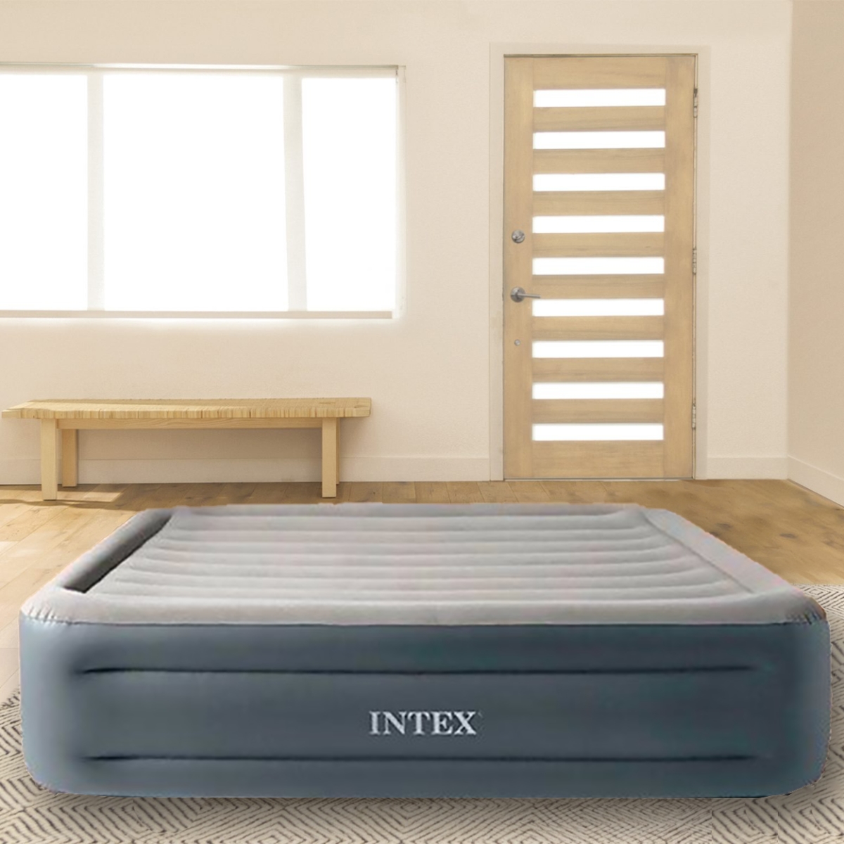 Intex Inflatable Queen Essential Rest Airbed with FiberTech Unisex