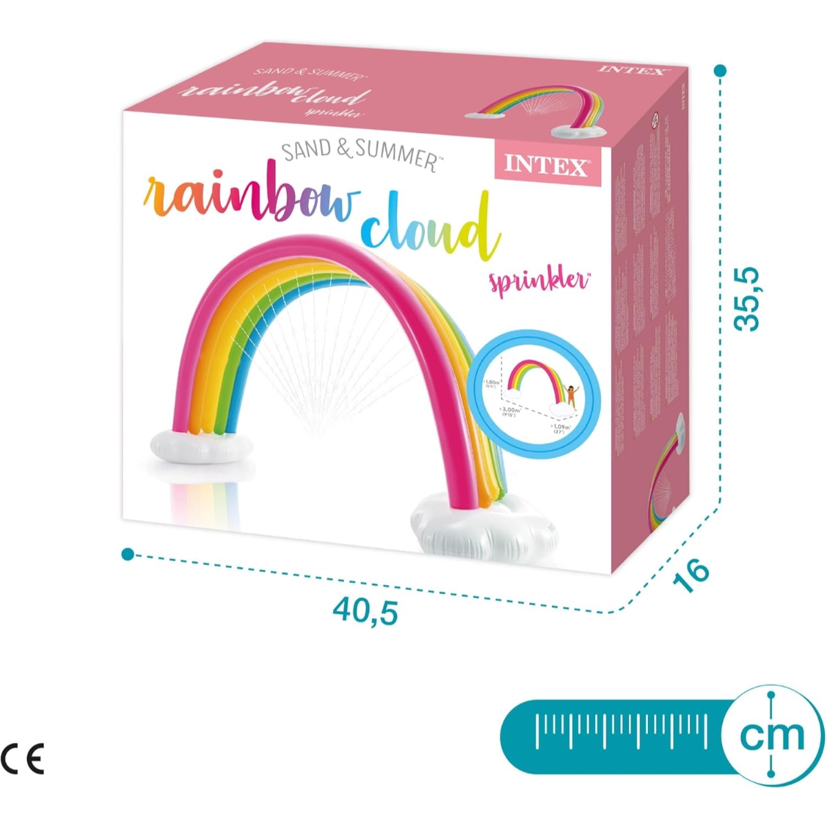 Intex Inflatable Rainbow Cloud Sprinkler Unisex, 3-4 Years
