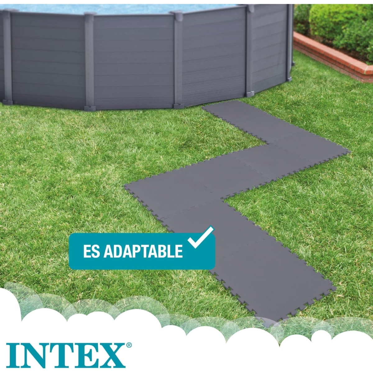 Intex Interlocking Padded Gray Floor Protector Unisex