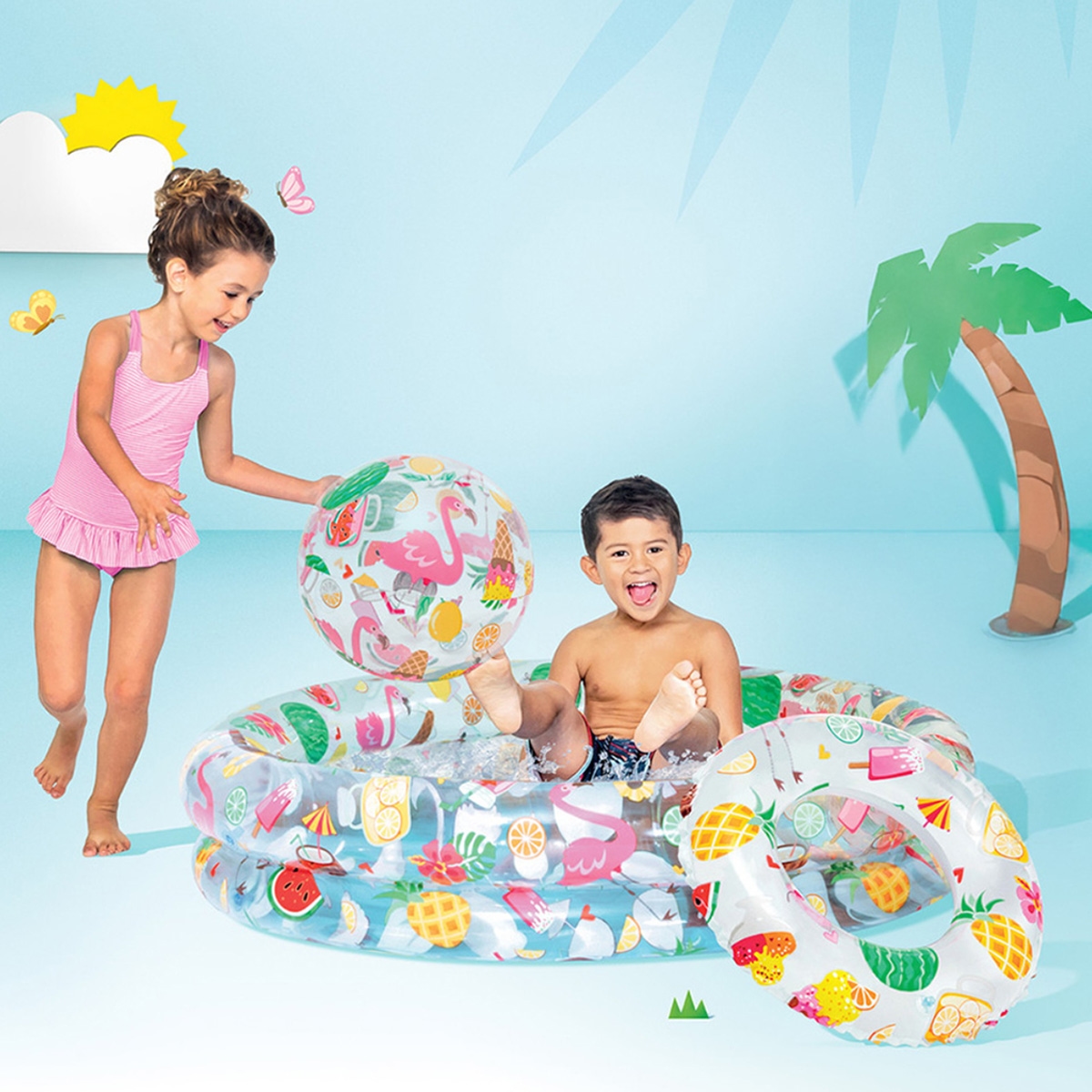 إنتكس مجموعة مسبح فواكه للأطفال للجنسين، 3-4 سنوات